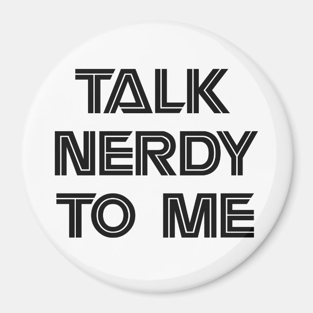 Prata med Nerdy till mig Magnet (Framsidan)