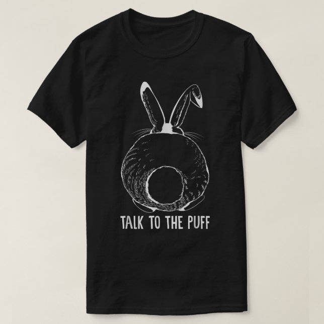 Prata med Puff-skjortan Påsk Dag Cute Bunny Kvinno T Shirt (Design framsida)