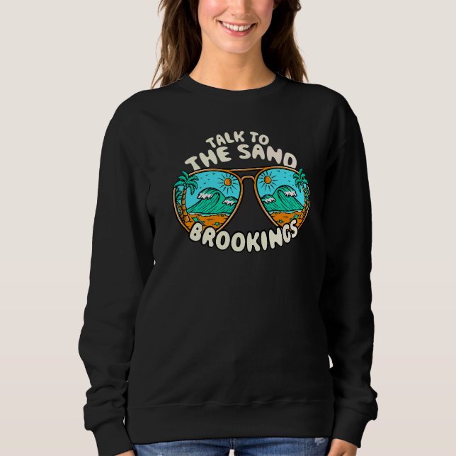 Prata med Sand Brookings Sommar Oregon Tropical T Shirt (Framsida)