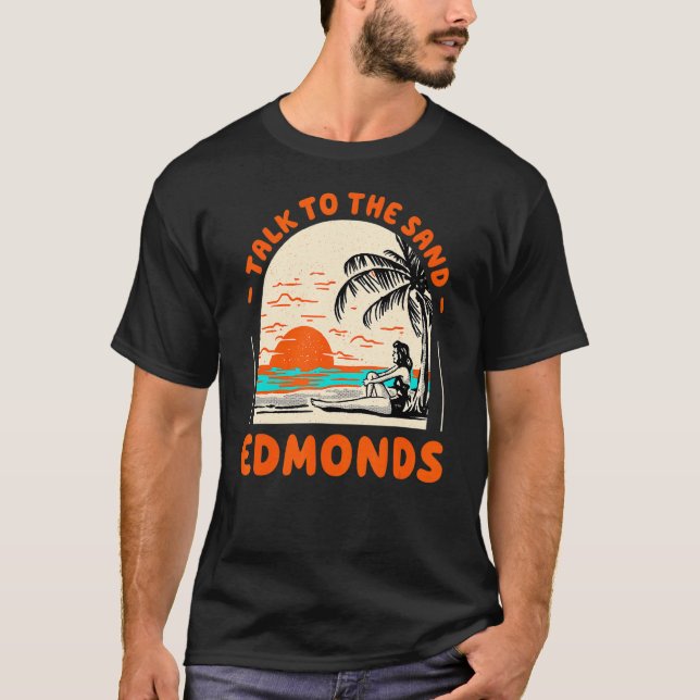 Prata med Sand Edmonds Beach Washington Ocean Su T Shirt (Framsida)