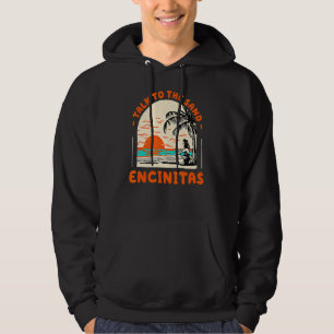 Prata med Sand Encinitas Beach California Ocean Hoodie