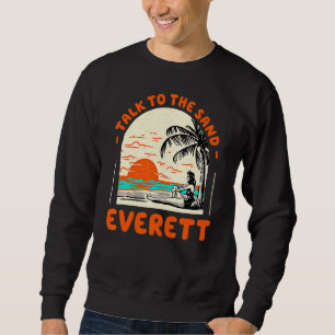 Prata med Sand Everett Beach Washington Ocean Su Lång Ärmad Tröja
