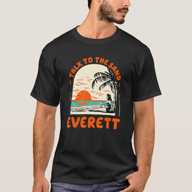 Prata med Sand Everett Beach Washington Ocean Su T Shirt (Framsida)