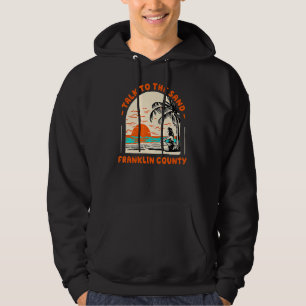 Prata med Sand Franklin County Beach Florida Oce Hoodie