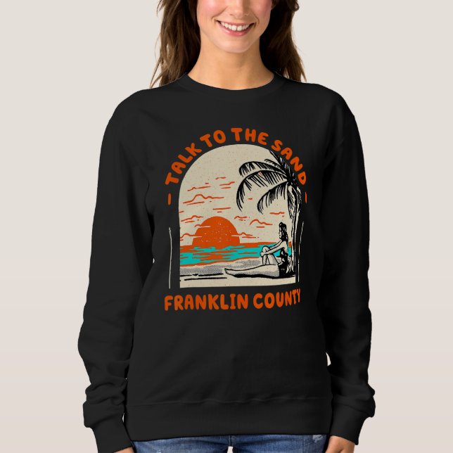 Prata med Sand Franklin County Beach Florida Oce T Shirt (Framsida)