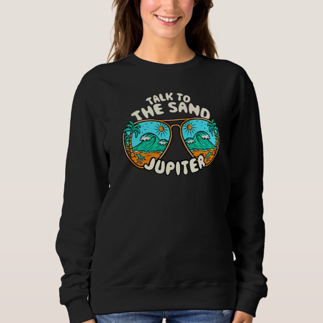 Prata med Sand Jupiter Summer Florida Tropical B T Shirt (Framsida)