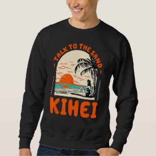 Prata med Sand Kihei Beach Hawaii Ocean Summer S Lång Ärmad Tröja