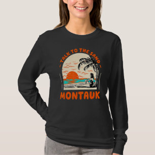 Prata med Sand Montauk Beach New York Ocean Summ T Shirt