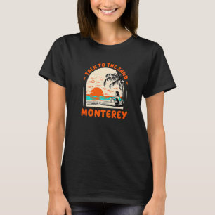 Prata med Sand Monterey Beach California Ocean S T Shirt