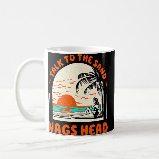 Prata med Sand Nags Head Beach North Carolina Oc Kaffemugg (Vänster)
