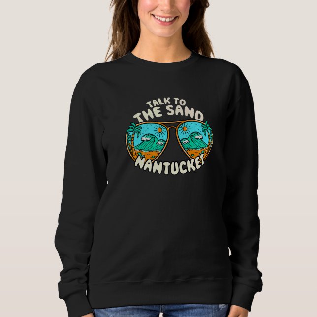 Prata med Sand Nantucket Summer Massachusetts Tr T Shirt (Framsida)