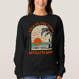 Prata med Sand Satellite Beach Ocean Florida Bea T Shirt
