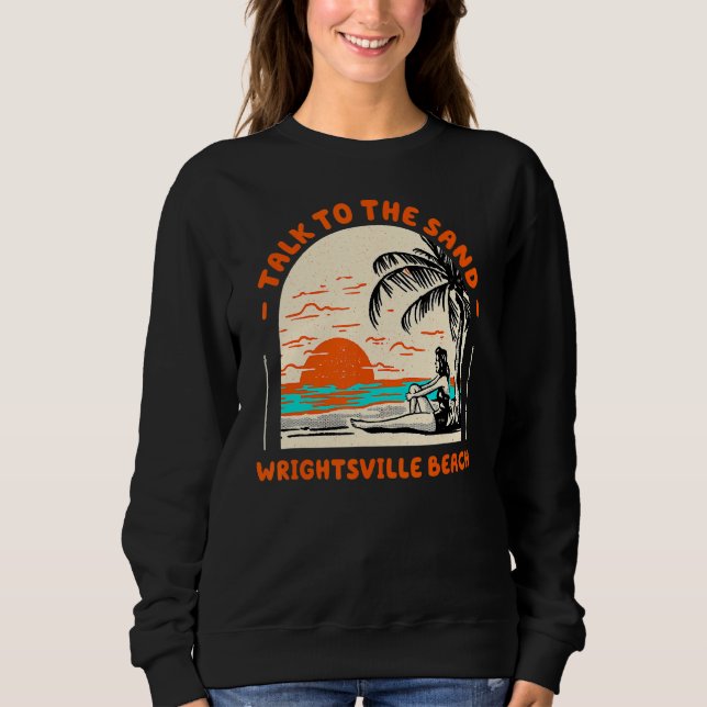 Prata med Sand Wrighttsville Beach Ocean North Ca T Shirt (Framsida)