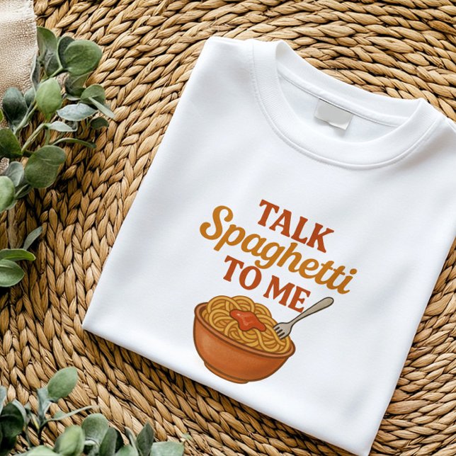 Prata med Spaghetti till mig | Lönsam italiensk li T Shirt (Skapare uppladdad)