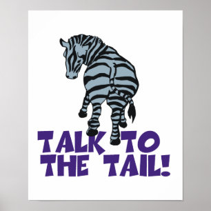 Prata med Svan Zebra Poster