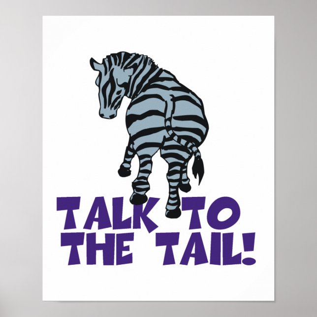 Prata med Svan Zebra Poster (Framsidan)