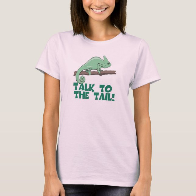 Prata med svans ödla Iguana T Shirt (Framsida)