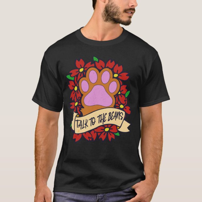 Prata med tåbönor  kattperson t shirt (Framsida)