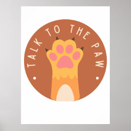 Prata med Tass (Hand) - Lustigt Attityd. Poster