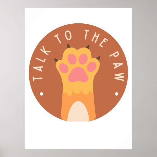 Prata med Tass (Hand) - Lustigt Attityd. Poster (Framsidan)