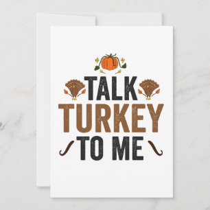 Prata med Turkiet till mig.. Thanksgiving Fall Gif Inbjudningar
