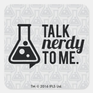 Prata Nerdy Fyrkantigt Klistermärke