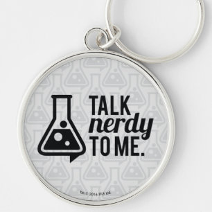 Prata Nerdy Rund Silverfärgad Nyckelring