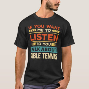 Prata om Bord Tennis T Shirt