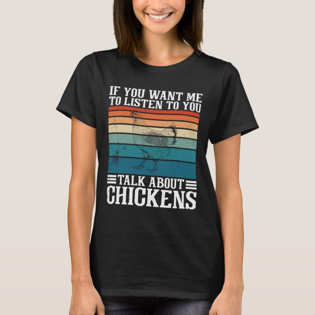 Prata om Chickens T Shirt (Framsida)