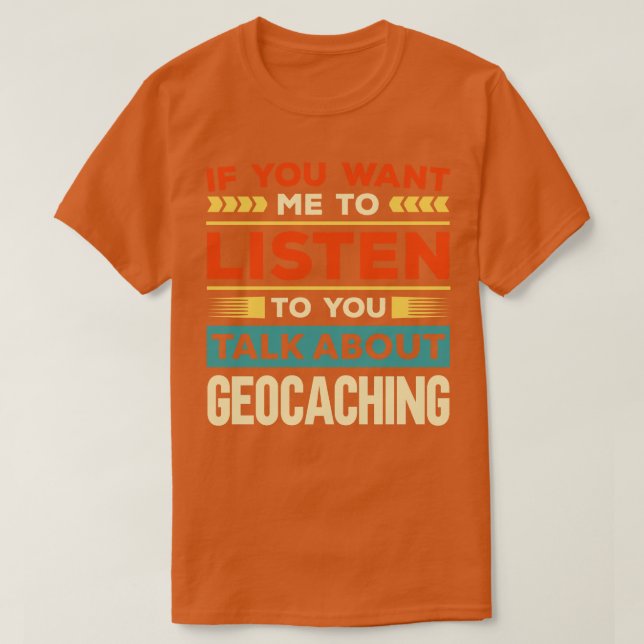 Prata om Geocaching T Shirt (Design framsida)