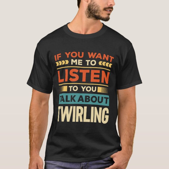 Prata om virvling t shirt (Framsida)