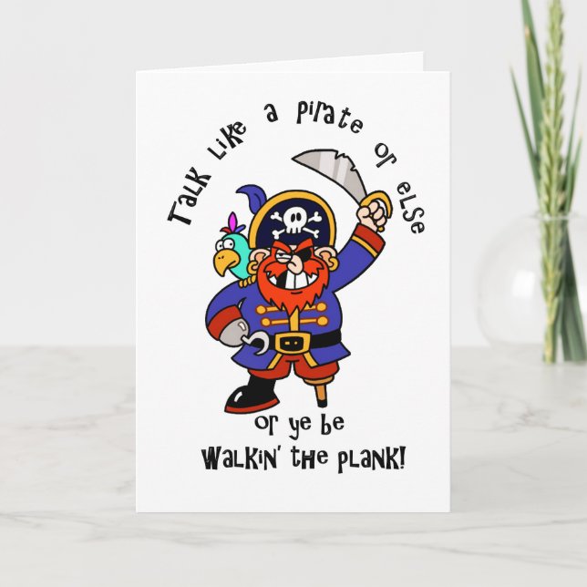 Prata Pirat eller gå på plaketten - det är Pirat-d Kort (Framsida)