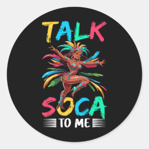 Prata Soca med Karibiska karnival Soca Runt Klistermärke