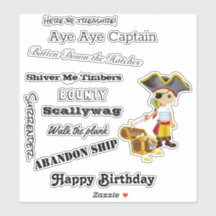 prata som en pirat Boy Sticker