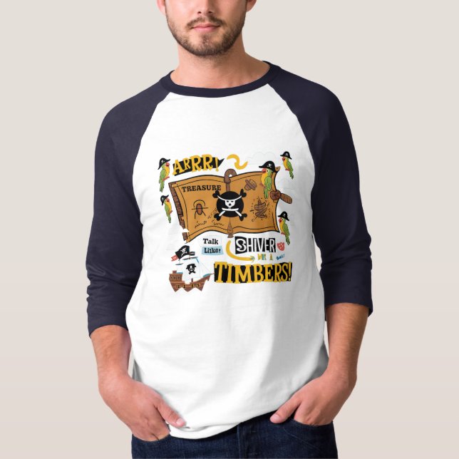 Prata som en pirat dag t shirt (Framsida)