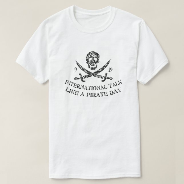 Prata som en pirat dag tee shirt (Design framsida)