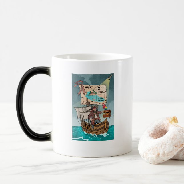 Prata som en pirat DayMug Magisk Mugg (Med munk)