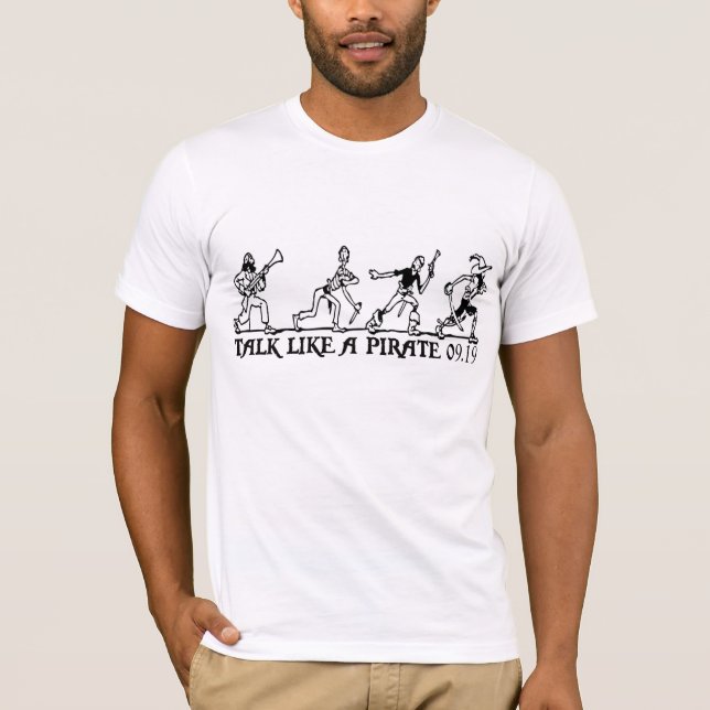 prata som en pirat t-skjortan tee (Framsida)