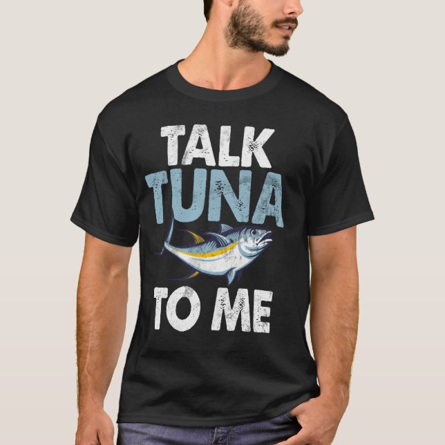 Prata Tonfisk med Mig Tonfiskefiske T Shirt (Framsida)