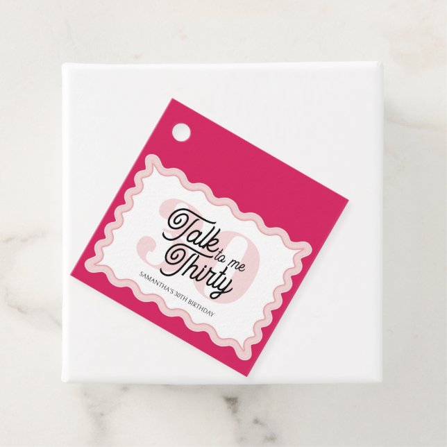 Prata trettio med mig Curvy Groovy 30års födelseda Gåvor Etiketter (På plats)