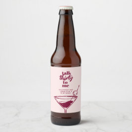 Prata trettio till mig 30års födelsedag Cocktail P Ölflaska Etikett