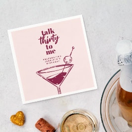 Prata trettio till mig Cocktail 30års födelsedag P Pappersservett