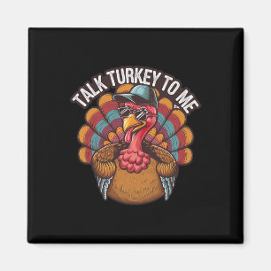 Prata Turkiet Med Mig Glad Thanksgiving Day Rolig Magnet