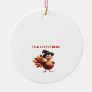 Prata Turkiet Med Mig Rolig Thanksgiving Design Cl Julgransprydnad Keramik