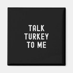Prata Turkiet Med Mig Tackgiving Familj Matchande Magnet