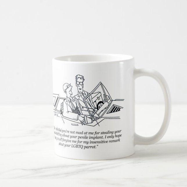 Pratande vänsterhandsmugg kaffemugg (Höger)