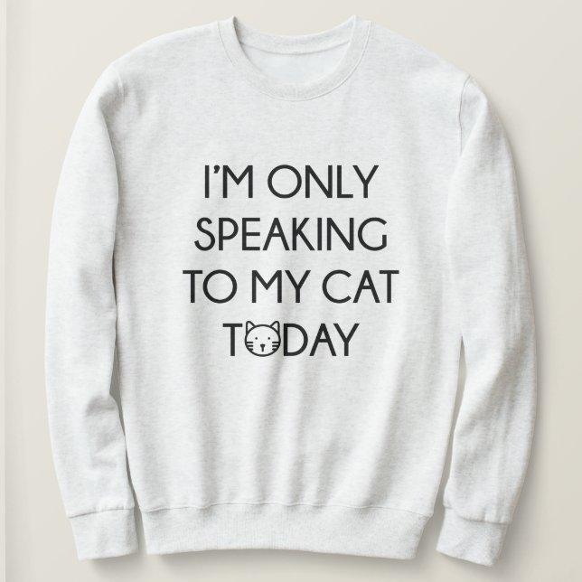 Pratar Bara Med Min Katt T Shirt (Design framsida)