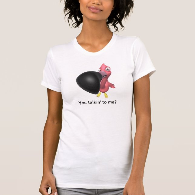 Pratar du med mig? Flamingo roligt Tee (Framsida)