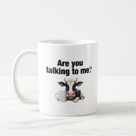 Pratar du med mig? Funny Cow Kaffemugg