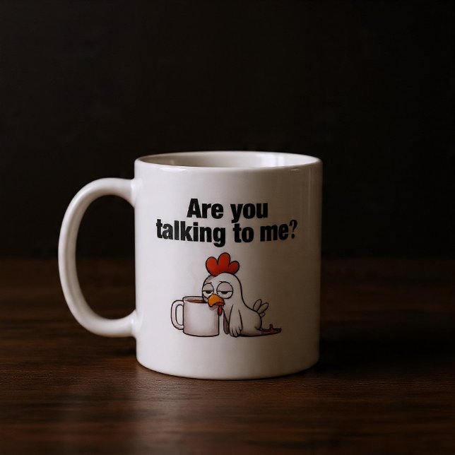 Pratar du med mig? Rolig kyckling Kaffemugg (Skapare uppladdad)